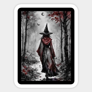 A Witch in Darkling Woods Sticker